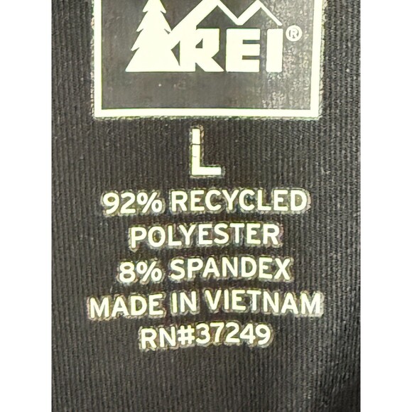 Men’s REI Co-op Long Sleeve Shirt Large Black Moisture Wicking Quick Dry Top - Picture 4 of 6